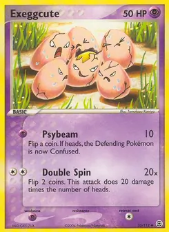 Exeggcute card from FireRed & LeafGreen, number 33/112
