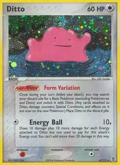 Ditto card from FireRed & LeafGreen, number 4/112