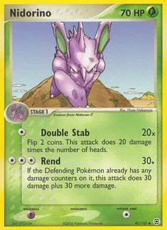 Nidorino card from FireRed & LeafGreen, number 41/112