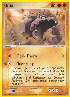 Onix card from FireRed & LeafGreen, number 42/112