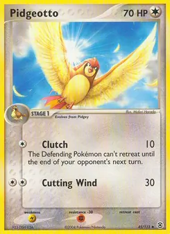 Pidgeotto card from FireRed & LeafGreen, number 45/112