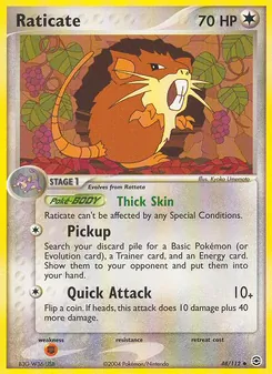 Raticate card from FireRed & LeafGreen, number 48/112