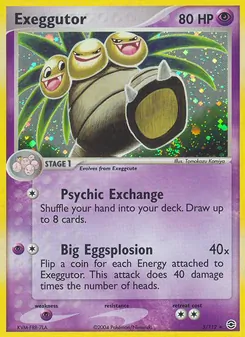 Exeggutor card from FireRed & LeafGreen, number 5/112