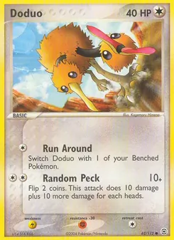 Doduo card from FireRed & LeafGreen, number 62/112