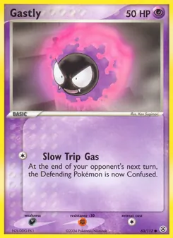 Gastly card from FireRed & LeafGreen, number 63/112