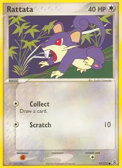 Rattata card from FireRed & LeafGreen, number 77/112