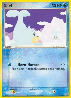 Seel card from FireRed & LeafGreen, number 78/112