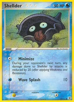 Shellder card from FireRed & LeafGreen, number 79/112