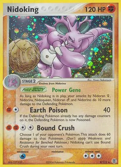 Nidoking card from FireRed & LeafGreen, number 8/112