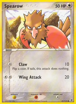 Spearow card from FireRed & LeafGreen, number 81/112