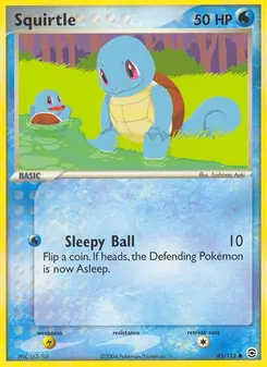 Squirtle card from FireRed & LeafGreen, number 82/112