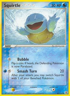 Squirtle card from FireRed & LeafGreen, number 83/112
