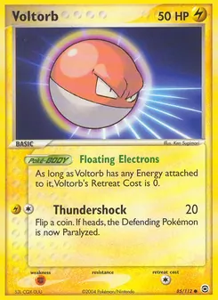 Voltorb card from FireRed & LeafGreen, number 85/112