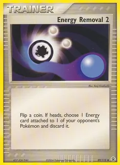 Energy Removal 2 card from FireRed & LeafGreen, number 89/112