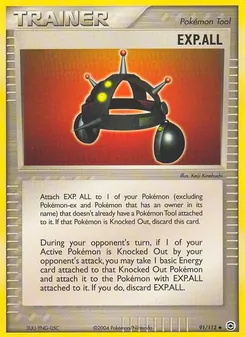 EXP. ALL card from FireRed & LeafGreen, number 91/112