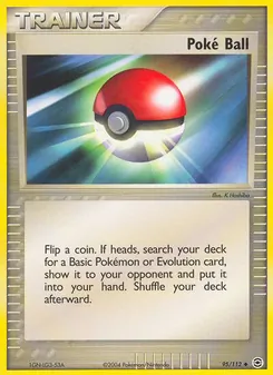 Poké Ball card from FireRed & LeafGreen, number 95/112