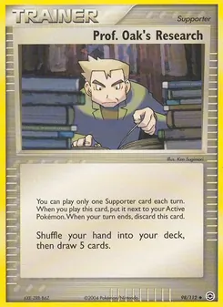 Prof. Oak's Research card from FireRed & LeafGreen, number 98/112