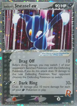 Rocket's Sneasel ex card from Team Rocket Returns, number 103/109