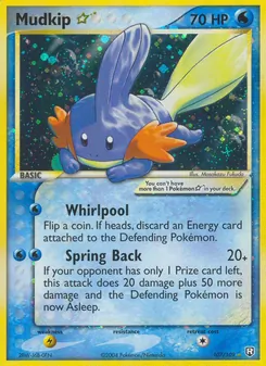 Mudkip ☆ card from Team Rocket Returns, number 107/109