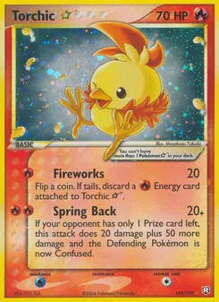 Torchic ☆ card from Team Rocket Returns, number 108/109