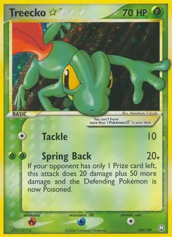 Treecko ☆ card from Team Rocket Returns, number 109/109