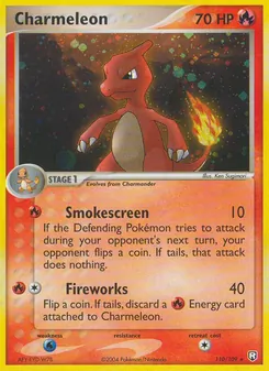 Charmeleon card from Team Rocket Returns, number 110/109
