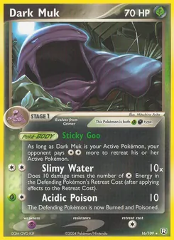 Dark Muk card from Team Rocket Returns, number 16/109