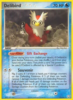 Delibird card from Team Rocket Returns, number 21/109