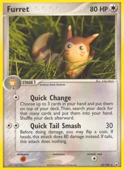 Furret card from Team Rocket Returns, number 22/109