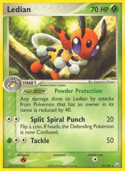 Ledian card from Team Rocket Returns, number 23/109