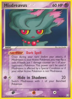 Misdreavus card from Team Rocket Returns, number 25/109