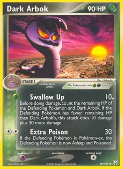 Dark Arbok card from Team Rocket Returns, number 29/109