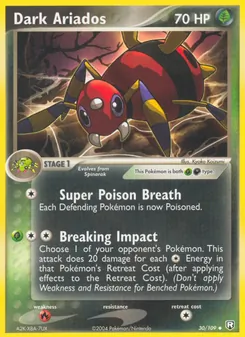 Dark Ariados card from Team Rocket Returns, number 30/109