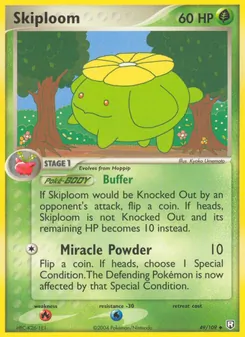 Skiploom card from Team Rocket Returns, number 49/109