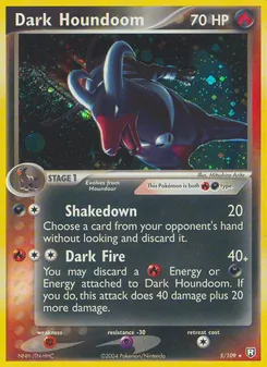 Dark Houndoom card from Team Rocket Returns, number 5/109