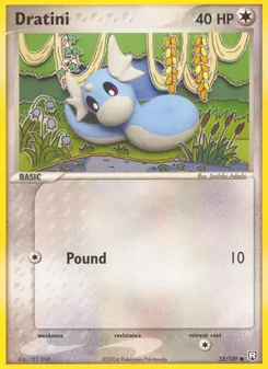Dratini card from Team Rocket Returns, number 52/109