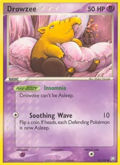 Drowzee card from Team Rocket Returns, number 54/109