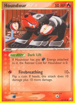 Houndour card from Team Rocket Returns, number 60/109