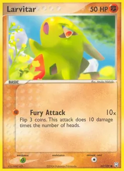 Larvitar card from Team Rocket Returns, number 62/109