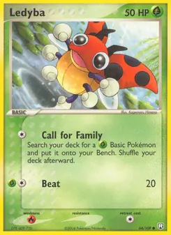 Ledyba card from Team Rocket Returns, number 64/109