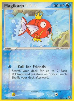 Magikarp card from Team Rocket Returns, number 65/109