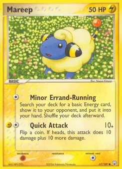 Mareep card from Team Rocket Returns, number 67/109