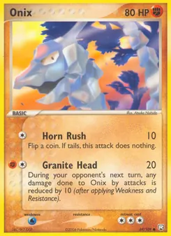Onix card from Team Rocket Returns, number 69/109
