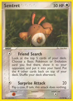 Sentret card from Team Rocket Returns, number 75/109