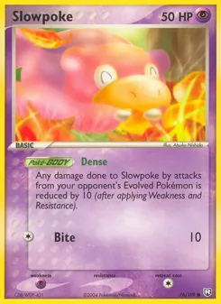 Slowpoke card from Team Rocket Returns, number 76/109