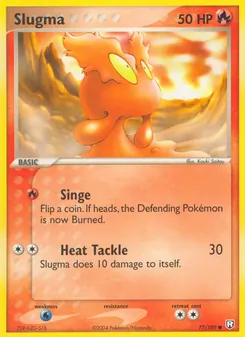 Slugma card from Team Rocket Returns, number 77/109