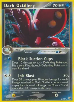 Dark Octillery card from Team Rocket Returns, number 8/109