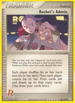Rocket's Admin. card from Team Rocket Returns, number 86/109