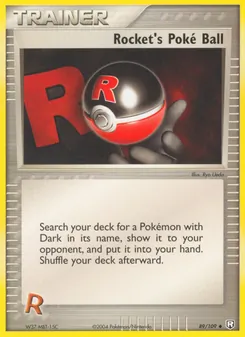 Rocket's Poké Ball card from Team Rocket Returns, number 89/109
