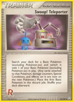 Swoop! Teleporter card from Team Rocket Returns, number 92/109